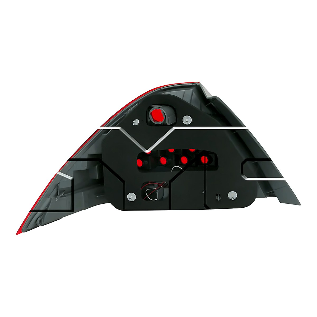 2006-2007 Honda Accord Sedan - Driver Side Tail Light - connector view, Part HO2818130