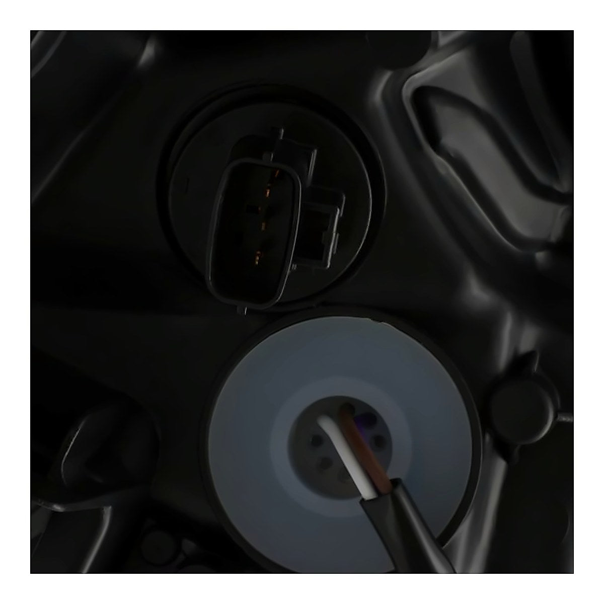 2014-2016 Toyota Corolla Sedan - Driver Side Headlight - connector view, Part TO2502216